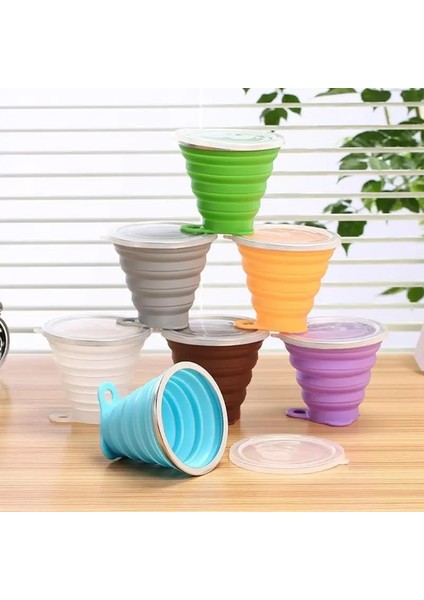 Mavi Stil 270 ml Katlanabilir Silikon Bardak Açık Seyahat Kamp Geri Çekilebilir Ultra-Ince Içme Kupa Kahve Handcup Su Bardakları (Yurt Dışından) modelleri