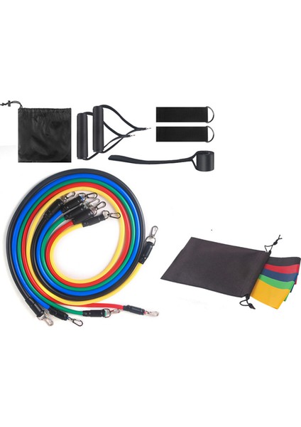 17 Adet Tarzı Lateks Direnç Bantları ve Eğitim Egzersiz Yoga Tüpleri Çekme Halatı Kauçuk Genişletici Elastik Bantlar Fitness Ekipmanları (Yurt Dışından)