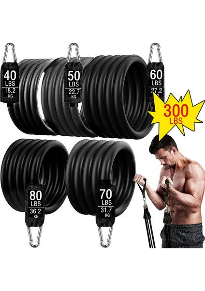 SET-200LB-12PCS Stili 300LB Fitness Ganimet Direnci Elastik Bant Egzersiz Eğitimi Için Ev Egzersiz Spor Salonu Dambıl Koşum Seti Genişletici Ekipman (Yurt Dışından) fiyatları