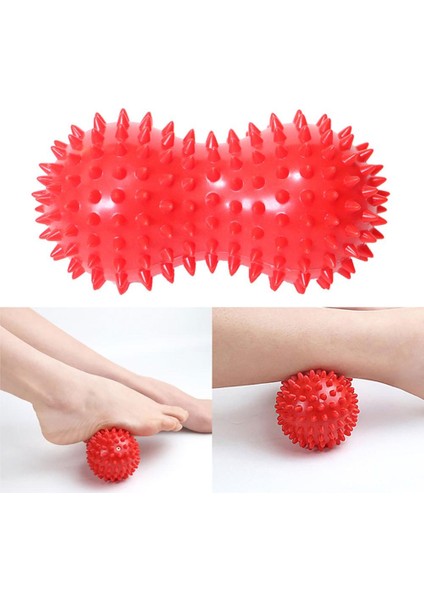 Kırmızı Stil Yoga Fıstık Masaj Topu Dikenli Tetik Noktası Rölyef Duyusal Top Sağlık Spor Salonu Kas Gevşeme Aparatı (Yurt Dışından) modelleri