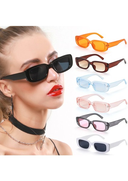 C11 Stili 2021 Retro Kare Güneş Gözlükleri Lüks Seyahat Küçük Dikdörtgen Güneş Gözlüğü Erkek Kadın Vintage Uv Rotection Plaj Gözlükleri (Yurt Dışından)