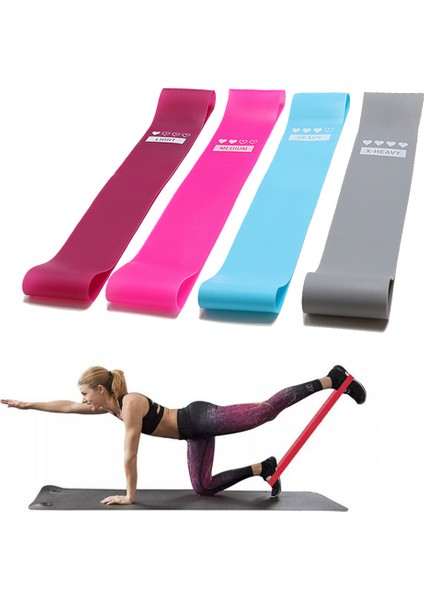 4 Adet Tarzı 4 Adet Yoga Direnci Lastik Bantlar Fitness Elastik Bantlar Eğitim Fitness Sakız Pilates Spor Crossfit Egzersiz Ekipmanları (Yurt Dışından) fiyatları