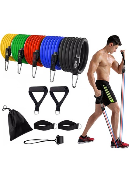 11 Adet Çekme Halatı B Tarzı Et Lateks Direnç Bantları Seti Egzersiz Yoga Tüpü Çekme Halatı Fitness Spor Kauçuk Elastik Bantlar Kas Gücü Eğitimi (Yurt Dışından) fiyatları