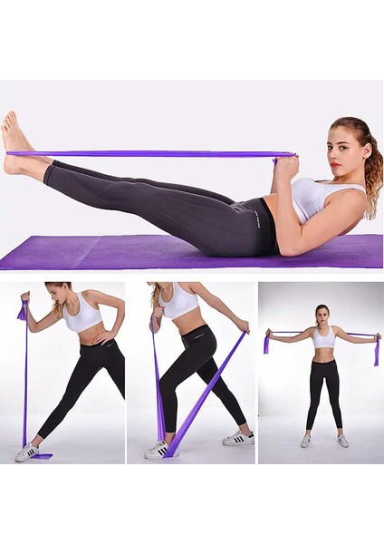 Mavi Mor 2m Stili Yoga Egzersiz Salonu Elastik Bant 150CM Lastik Pilates Egzersiz Elastik Bant Kapalı ve Açık Alan Eğitimi Egzersiz Fitness Ekipmanları (Yurt Dışından) indirimleri
