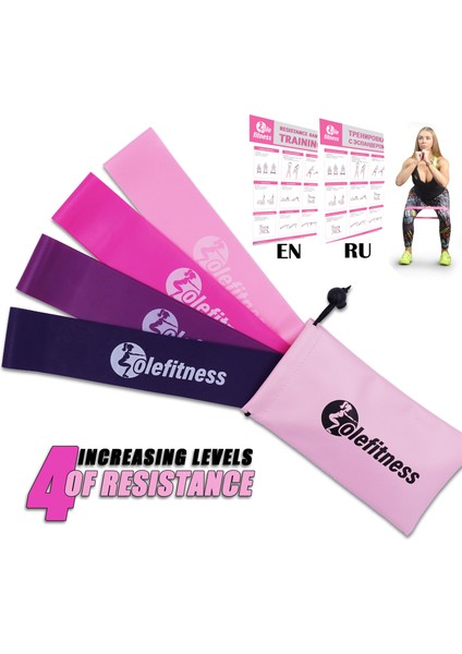 LOGO-25X5CM Stili Yok Direnç Döngü Bantları Pembe Set Elastik Bantlar Kadın Egzersiz Spor Ekipmanları Fitness Ev Jimnastik Egzersizi Yoga Pilates Eğitimi (Yurt Dışından)