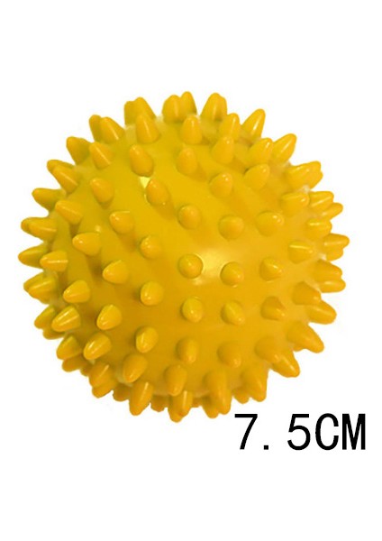 Sarı 7.5cm Tarzı Dikenli Masaj Topları Pvc Fitness Eğitimi Taşınabilir Fizyoterapi Topu Tetik Noktası Kirpi Topu Masaj Topu Eller Ayaklar Için (Yurt Dışından)