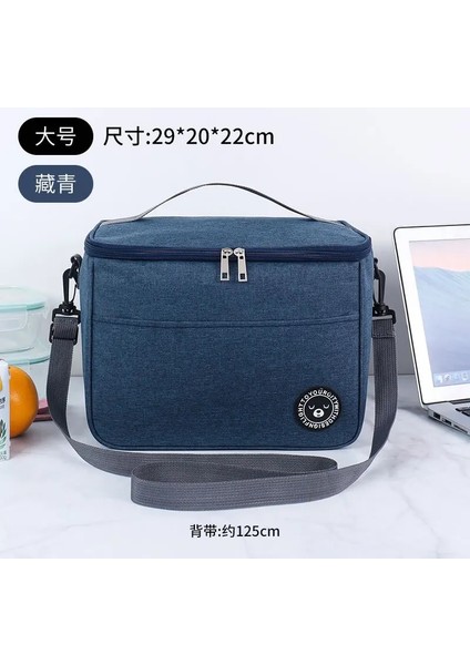 Mavi-Büyük Tarzı Gıda Termal Içecek Taşıyıcı Yalıtımlı Öğle Yemeği Kutusu Teslimat Için Taşınabilir Soğutucu Çanta Katlanır Yalıtım Buz Paketi (Yurt Dışından)