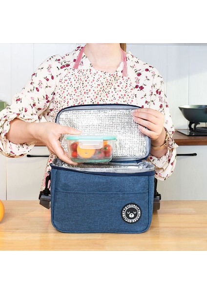 Mavi-Büyük Tarzı Gıda Termal Içecek Taşıyıcı Yalıtımlı Öğle Yemeği Kutusu Teslimat Için Taşınabilir Soğutucu Çanta Katlanır Yalıtım Buz Paketi (Yurt Dışından) fiyatları