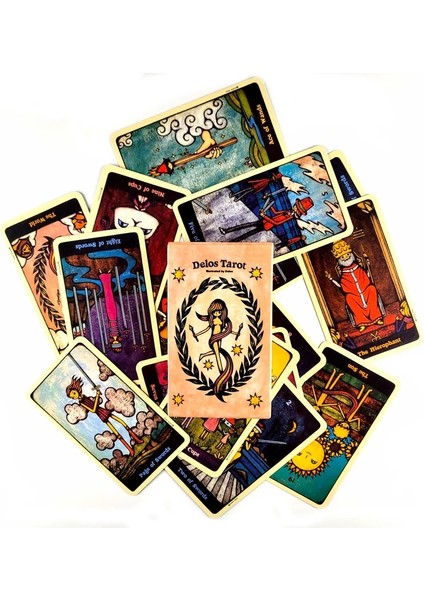 Delos Tarot Stili Yeni Varış Yüksek Li Tarot Harikalar Diyarında Kartları Fal Rehberliği Kehanet Güverte Tahta Oyunu Eğlence Partisi Anlatıyor (Yurt Dışından)