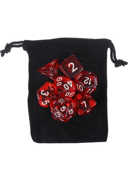 Çikolata Tarzı Olyhedral Promosyon Zar Seti Dnd D4,D6,D8,D10,D%,D12,D20 Çantalı Rpg Oyunu (Yurt Dışından)