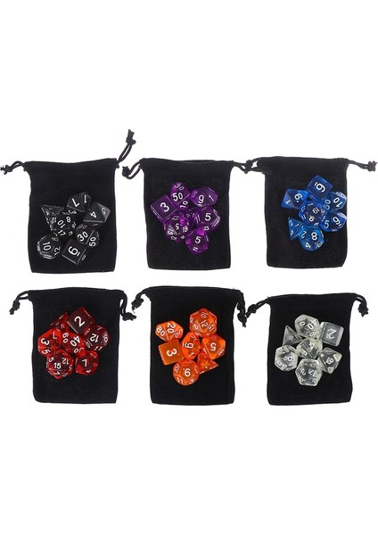 Çikolata Tarzı Olyhedral Promosyon Zar Seti Dnd D4,D6,D8,D10,D%,D12,D20 Çantalı Rpg Oyunu (Yurt Dışından)