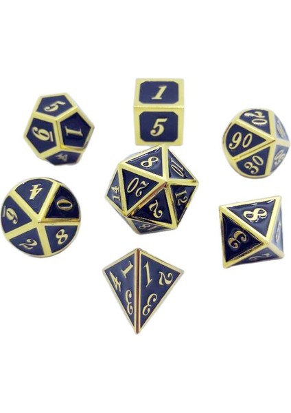 Kumral Tarzı Dijital Metal Zar Seti 7 Adet Set Trpg Kurulu Çok Oyunculu Eğlence Oyunu Zar Seti Çinko Alaşımlı Yüksek Li Zar Yeni (Yurt Dışından)