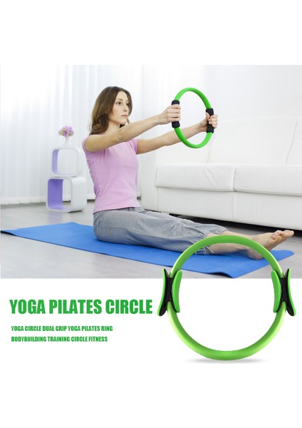 Yoga Çemberi Çift Kavrama Yoga Pilates Halkası Vücut Geliştirme Eğitimi Çember Fitness Çemberi (Yurt Dışından)