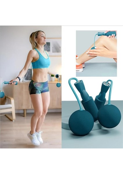 Mavi 3cm Top Stili Rulman Atlama Ipi Erkek Kadın Sessiz ve Kablosuz Atlama Ipi Kapalı Açık Spor Salonu Pvc Ip Atlama Ipleri Spor Fitness Ekipmanları Eğitimi (Yurt Dışından) fiyatları