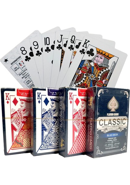 5639 Kırmızı Stil 1 Deckvc Oyun Kartları Su Geçirmez Oyun Kartları Plastik Poker Kartları Poker Destesi Beyaz Altın Poker Kartları 58*88MM Kartlar (Yurt Dışından) modelleri