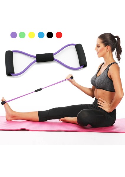 Mor Tarzı Yoga Direnç Bantları Elastik Bant Spor Egzersiz Çektirme Vücut Geliştirme Için 8-Şekilli Göğüs Genişletici Ev Gym Fitness Ekipmanları (Yurt Dışından) fiyatları