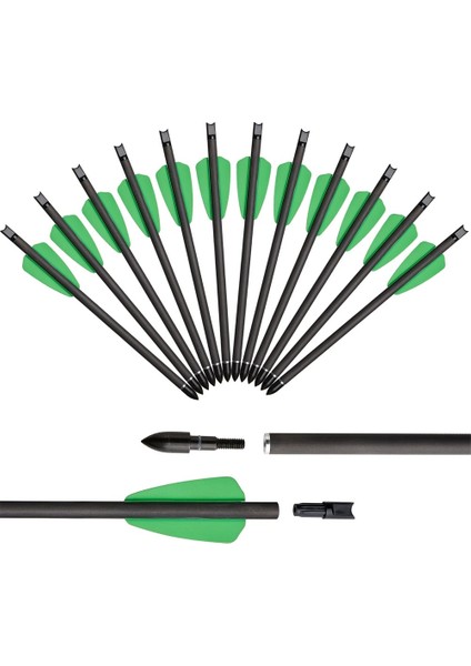 12 Adet1 Tarzı Toparchery Adet Taktik Avcılık Okları 15" Askeri Plastik Tatar Yayı Avcılık Küçük Cıvata Çelik Ok Okçuluk Aksesuarı (Yurt Dışından)