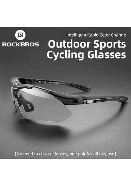 NO.10141 Stili Rockbros Bisiklet Gözlükleri Fotokromik Bisiklet Sporları Güneş Gözlüğü Erkek Kadın UV400 Mtb Yol Bisikleti Gözlüğü Ultralight Dış Mekan Gözlükleri (Yurt Dışından) indirimleri