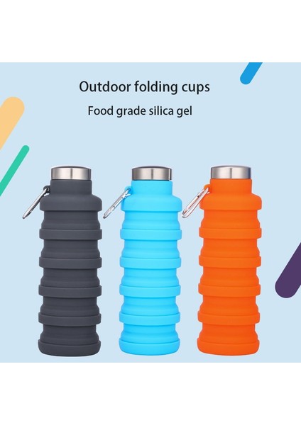 Gray Common Style Taşınabilir Katlanır Silikon Bardak Bisiklet Için Spor Su Şişesi Geri Çekilebilir Cam Spor Sızdırmaz Mühür (Yurt Dışından) fiyatları