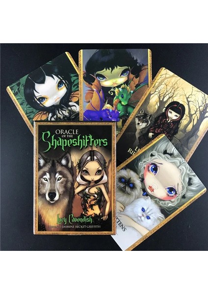 45 Adet TS69 Tarzı Yeşil Cadı Tarot Kartları Deste Kartları Komik Masa Oyunu Tarot Destesi Kart Oyunları Ingilizce Aileler Için Parti Dro (Yurt Dışından)