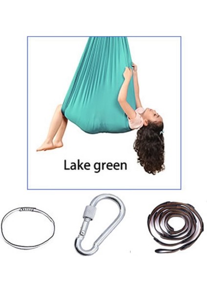 Yeşil Göl Stili Tam Set Yoga Salıncak Hamak cm Açık Kapalı Salıncak Çok Işlevli Ev Asılı Salıncak Hamak Hava Yoga Hamak (Yurt Dışından)