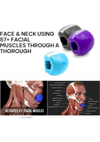 Çoklu Stil Gıda Sınıfı Silika Jel Jawline Egzersiz Topu Kas Eğitimi Fitness Topu Boyun Yüz Tonlama Jawrsize Çene Kas Eğitimi (Yurt Dışından) fiyatları