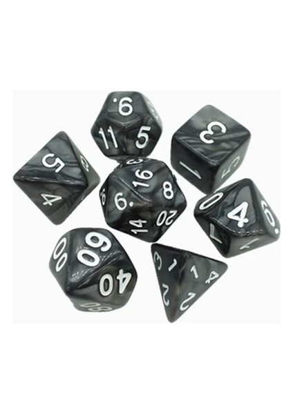 Pe6 Stili Tıtans Çokyüzlü Zar Seti Dnd Zarları Standart Boyut W Altın ve Beyaz Boyalı Sayılar Birçok Rol Oyunu Için (Yurt Dışından)