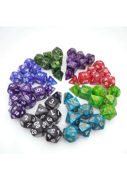 Pe6 Stili Tıtans Çokyüzlü Zar Seti Dnd Zarları Standart Boyut W Altın ve Beyaz Boyalı Sayılar Birçok Rol Oyunu Için (Yurt Dışından) fırsatları