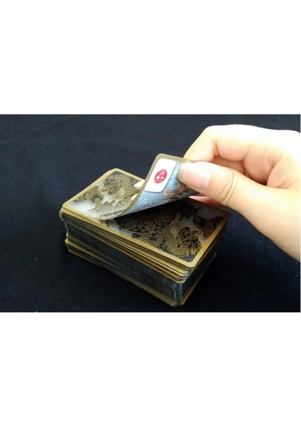 Dayanıklı Su Geçirmez Yarım Şeffaf Pvc Plastik Poker Kart Destesi Sihirli Oyun Kartları Seti Ejderha Yenilik Yüksek Li Hediye (Yurt Dışından)