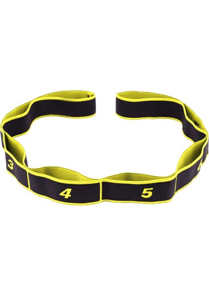 Sarı Stil Yoga Çekme Kayışı Kemer Polyester Lateks Elastik Latin Dansı Germe Bandı Döngü Yoga Pilates Gym Fitness Egzersiz Direnç Bantları (Yurt Dışından)