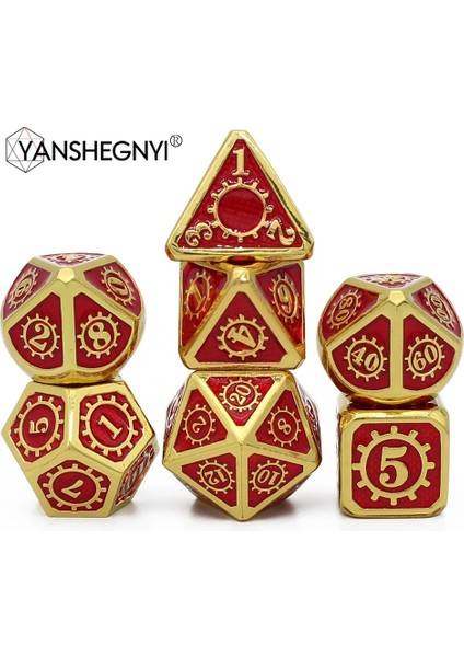 No.88 Stili Metal Zar Seti D4 D6 D8 D10 D% D12 D20 Yumuşak Ipli Kılıf Dnd Rpg Masa Oyunları Dados Rpg D Zar Dados Rol Dnd Set Zar (Yurt Dışından)
