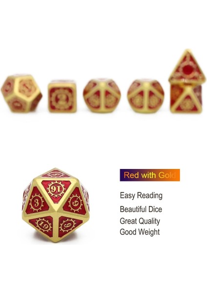 No.88 Stili Metal Zar Seti D4 D6 D8 D10 D% D12 D20 Yumuşak Ipli Kılıf Dnd Rpg Masa Oyunları Dados Rpg D Zar Dados Rol Dnd Set Zar (Yurt Dışından)
