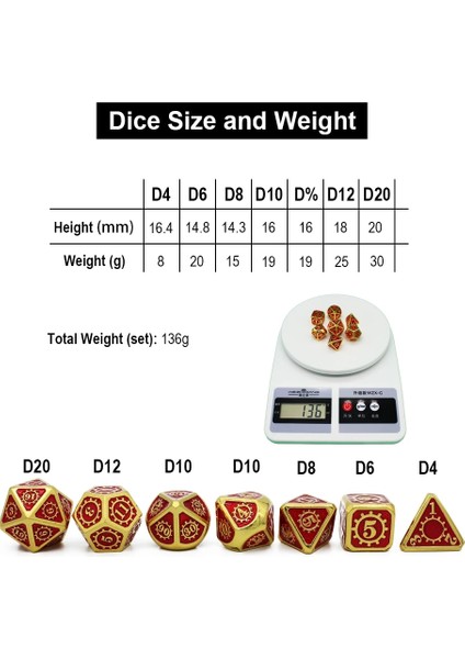 No.88 Stili Metal Zar Seti D4 D6 D8 D10 D% D12 D20 Yumuşak Ipli Kılıf Dnd Rpg Masa Oyunları Dados Rpg D Zar Dados Rol Dnd Set Zar (Yurt Dışından)