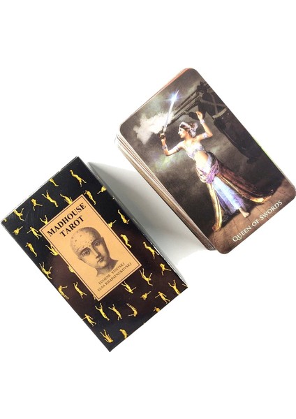Tımarhane Tarzı Yeni Varış Sembolü Anma Güvertesinde Tarot Kartları Fal Rehberliği Kehanet Tarot Güverte Kara Köşk Tarot (Yurt Dışından)