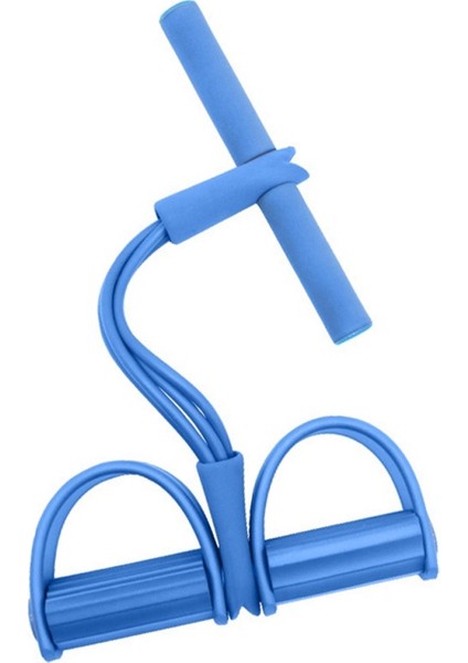 Mavi Stil 4 Tüp Güçlü Fitness Yoga Direnç Bantları Lateks Pedalı Sit-Up Yoga Fitness Dişli Çekme Pedalı (Yurt Dışından)