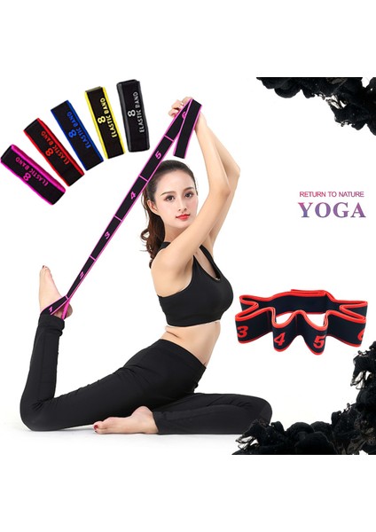 Sarı Stil Yoga Çekme Kayışı Kemer Polyester Lateks Elastik Latin Dansı Germe Bandı Döngü Yoga Pilates Gym Fitness Egzersiz Direnç Bantları (Yurt Dışından) fiyatları