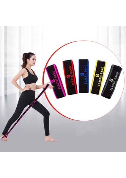 Sarı Stil Yoga Çekme Kayışı Kemer Polyester Lateks Elastik Latin Dansı Germe Bandı Döngü Yoga Pilates Gym Fitness Egzersiz Direnç Bantları (Yurt Dışından) fırsatları