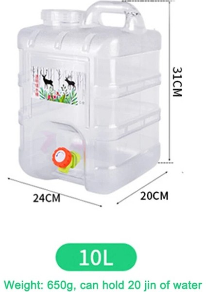 10L Tarzı Taşınabilir Araba Sürüş Su Deposu Konteyner 10L 15L Musluk ile Taşınabilir Su Konteyner 2 Kamp Yürüyüş Sürüş Için Kolları (Yurt Dışından)