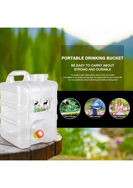 10L Tarzı Taşınabilir Araba Sürüş Su Deposu Konteyner 10L 15L Musluk ile Taşınabilir Su Konteyner 2 Kamp Yürüyüş Sürüş Için Kolları (Yurt Dışından) modelleri