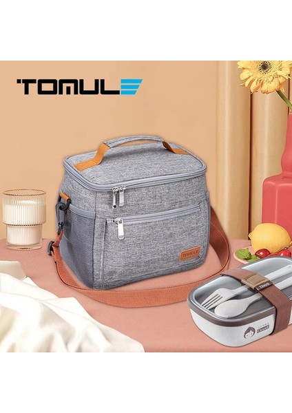 TML-L003-03 Stili Tomule Isı Yalıtımlı Öğle Yemeği Çantası Taşınabilir Soğutucu Çanta 9l Bento Gıda Saklama Torbaları Seyahat Gıda Omuz Öğle Yemeği Kutusu Tote (Yurt Dışından) fiyatları