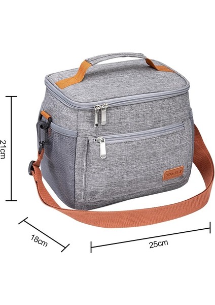 TML-L003-03 Stili Tomule Isı Yalıtımlı Öğle Yemeği Çantası Taşınabilir Soğutucu Çanta 9l Bento Gıda Saklama Torbaları Seyahat Gıda Omuz Öğle Yemeği Kutusu Tote (Yurt Dışından) fırsatları