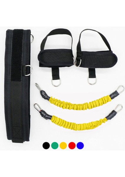 Sarı Stil Fitness Sıçrama Eğitmeni Ip Direnç Bandı Basketbol Tenis Koşma Zıplama Bacak Gücü Çeviklik Antrenman Kayış Ekipmanı (Yurt Dışından)