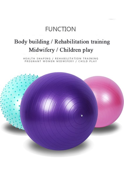 65CM Mor Tarzı Yoga Topu 75CM Fitness Topu Pilates Egzersiz Home Gym Yoga Egzersiz Kadın Eğitim Ekipmanları Denge Topları Мяч Для Фитнеса (Yurt Dışından)