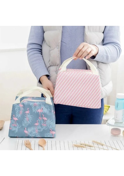 Yaprak Stili Ortable Lunch Bag Insulated Container Reusable Outdoor Travel Bag Thermal School Lunch Box Collapsible Tote Bag (Yurt Dışından) fiyatları