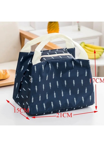 Yaprak Stili Ortable Lunch Bag Insulated Container Reusable Outdoor Travel Bag Thermal School Lunch Box Collapsible Tote Bag (Yurt Dışından) modelleri