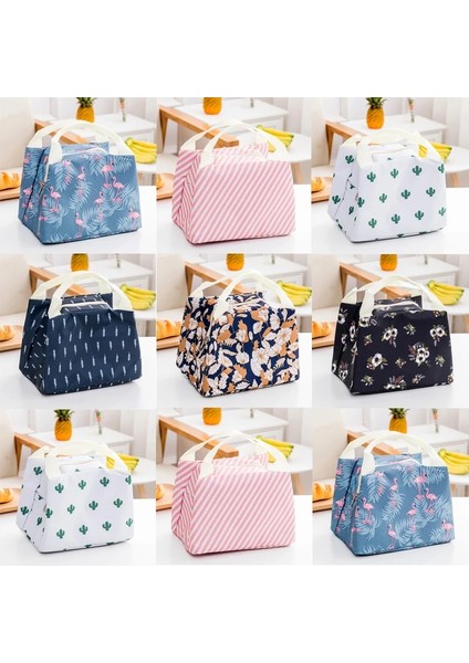 Yaprak Stili Ortable Lunch Bag Insulated Container Reusable Outdoor Travel Bag Thermal School Lunch Box Collapsible Tote Bag (Yurt Dışından) indirimleri