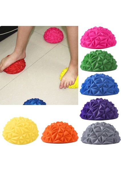 Mor Tarzı Yoga Yarım Top Fiziksel Fitness Ekipmanları Egzersiz Dengesi Tükenmez Masaj Basamak Taşları Spor Salonu Yoga Pila Için Pvc Denge Bölmeleri (Yurt Dışından) fırsatları