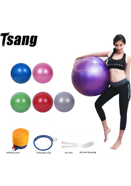 65CM Mor Tarzı Yoga Topu 75CM Fitness Topu Pilates Egzersiz Home Gym Yoga Egzersiz Kadın Eğitim Ekipmanları Denge Topları Мяч Для Фитнеса (Yurt Dışından)