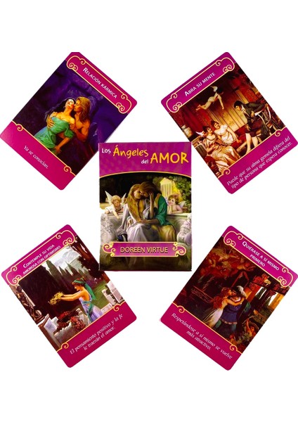 Glifler Lenormand Stili Ispanyol Los Angels Del Amor Oracle Kartları Boş Zaman Partisi Masa Oyunu Falcılık Kehanet Tarot Güverte Pdf Rehberi ile (Yurt Dışından) fiyatları