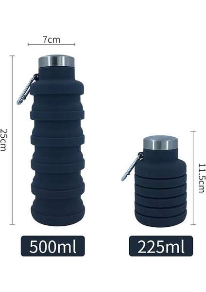 Koyu Gri Tarzı 550 ml Taşınabilir Silikon Su Şişesi Geri Çekilebilir Katlanır Kahve Şişe Bardakları E Açık Seyahat Araçları Katlanabilir Spor Şişeleri (Yurt Dışından) indirimleri
